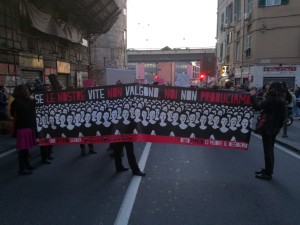 l'otto marzo corteo genova