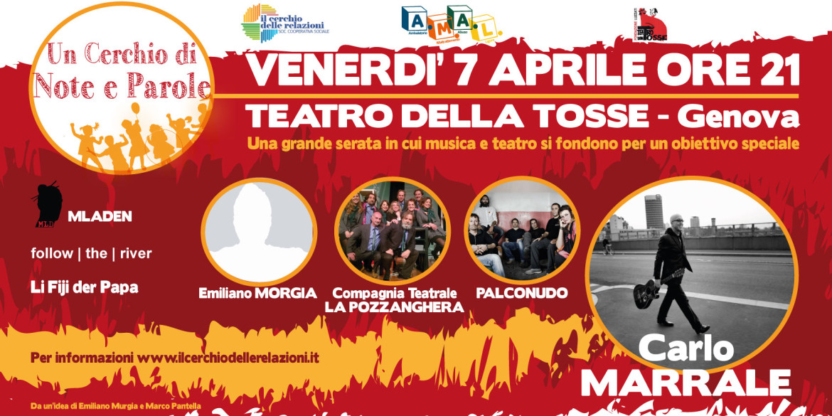 Un Cerchio di note e parole | 7 aprile | Teatro della Tosse