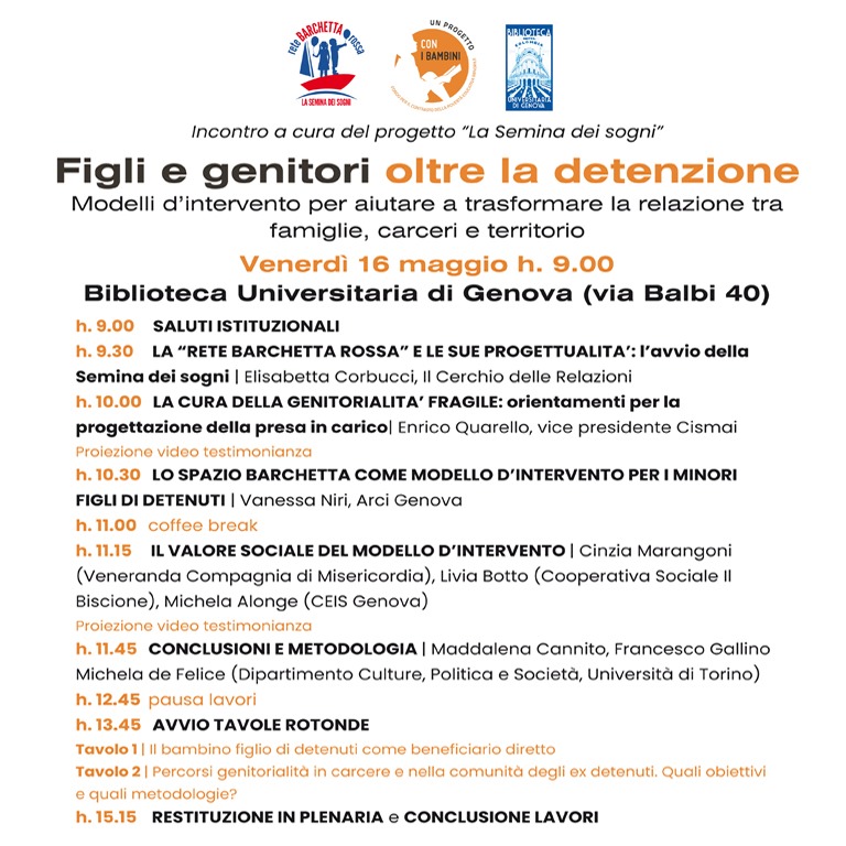 Figli e genitori oltre la detenzione – Seminario